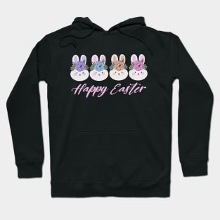 Happy easter cute easter Bunnies friends Hoodie